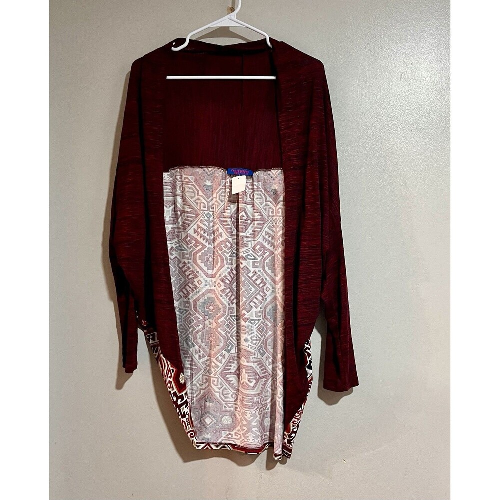NWT TWIGGY Size Small LONDON Textured Cocoon Cardigan with Printed Back